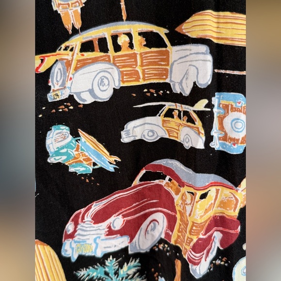 Kahala X John Severson Shirt Men's Large Hawaiian Button Up Woody Wagon Shirt - Picture 4 of 10